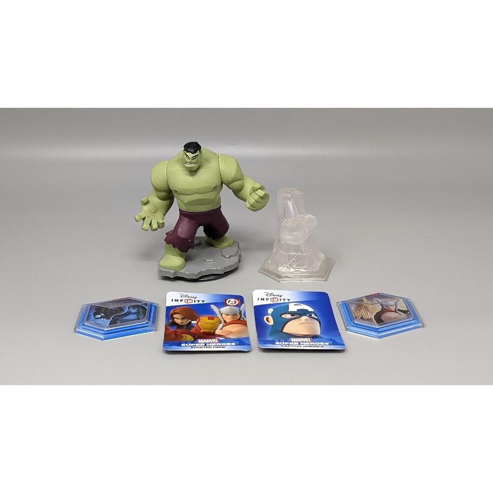 Disney Infinity Marvel Hulk 2.0 & Avengers Crystal 2.0 Discs Thor & Thanos
